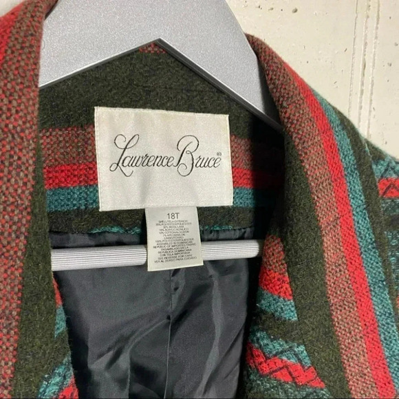 Vintage Lawrence Bruce 18T Southwestern Striped wool blend‎ blazer EUC - Picture 6 of 6